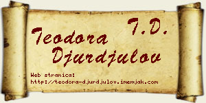 Teodora Đurđulov vizit kartica